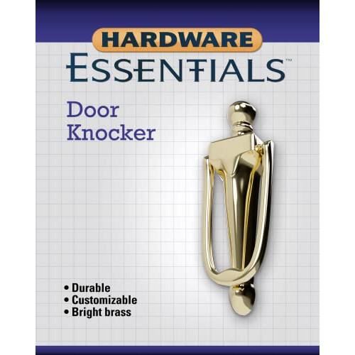 The Hillman Group 852394 6-1/2 """" D?rknoker - Solid messing - Lys messing finish 1 -pack 1