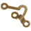 The Hillman Group 853010 Solid Brass Decorative Hooks with Staples - Bright Brass Finish 2-Pack 1