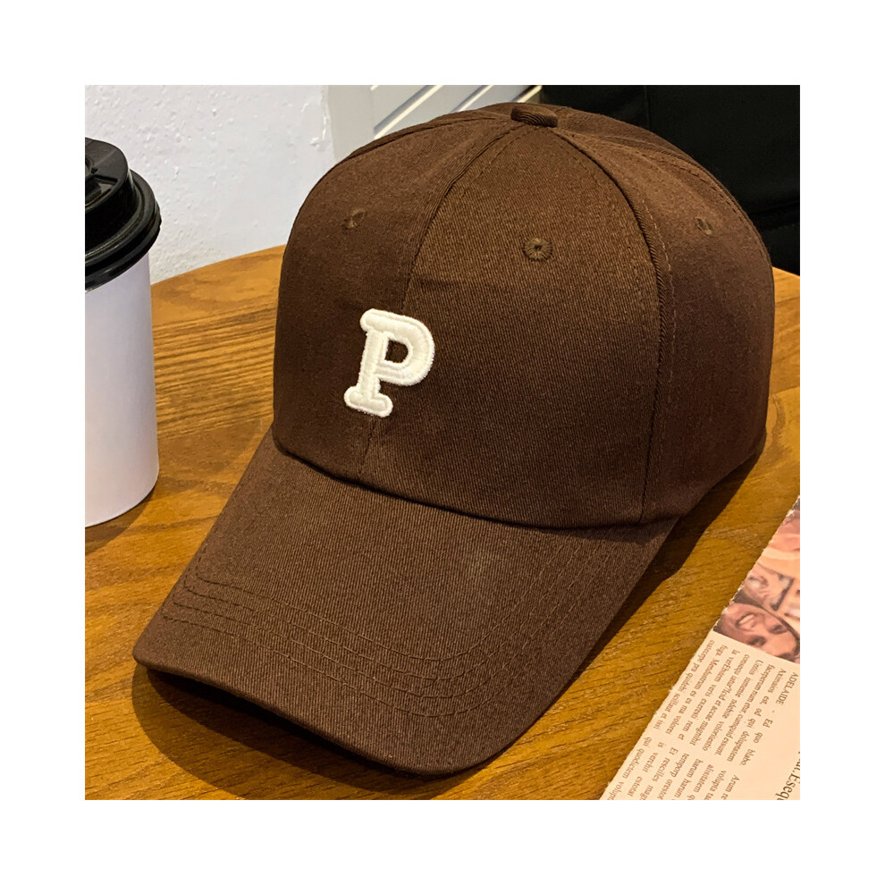 (Coffee) Letter The P Embroidery Mens Summer Sun Protection Baseball Breathable Hat Cap-image-OPC-PG9DZQY-NEW