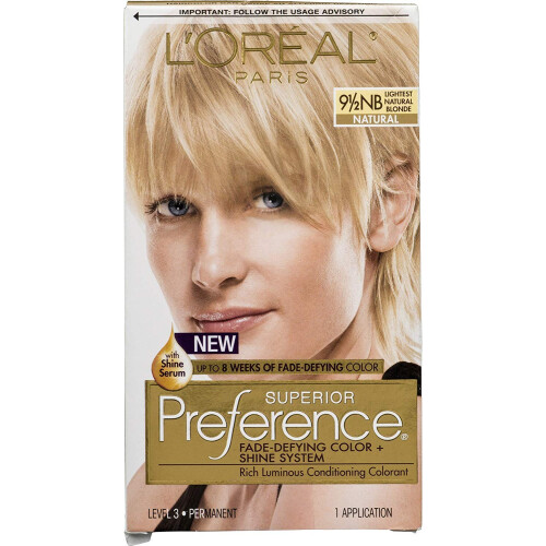 L’Oréal Paris L'Oreal Superior Preference - 9-1/2NB Φωτεινός Φυσικός Ξανθός (Φυσικό) 1 Τεμάχιο (Συσκευασία 4)