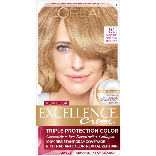 L’Oréal Paris L'Oreal Paris Excellence Crème Triple Skydd Färg 8G Medium Guldblond