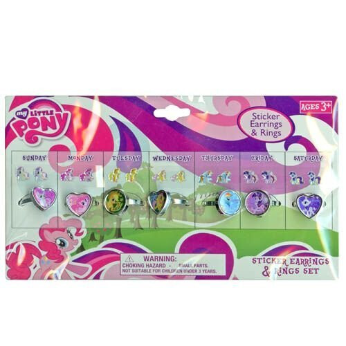 My Little Pony Σετ Δαχτυλίδι και Σκουλαρίκια My Little Pony Ημέρες της Εβδομάδας