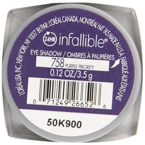 L’Oréal Paris L'Oréal Paris Infallible 24HR Σκιά, Purple Priority, 0.12 oz. 1
