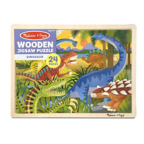 Melissa & Doug Melissa & Doug Παζλ Ξύλινο Δεινοσαύρων με Δίσκο Αποθήκευσης (24 τεμ) 2
