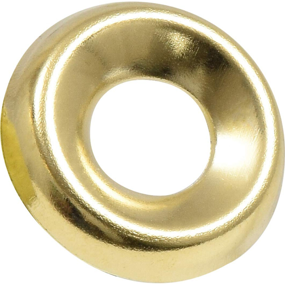The Hillman Group 1252#10 Brass Plated Countersunk Finishing Washers 50-Pack 008236007671