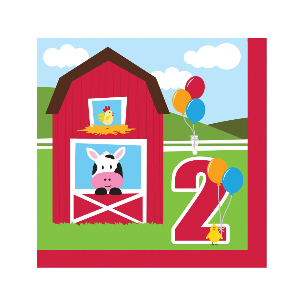 Serviette de table amusante et cr   ative pour le d   jeuner     la ferme pour le 2e anniversaire (18) F   te des animaux de la ferme