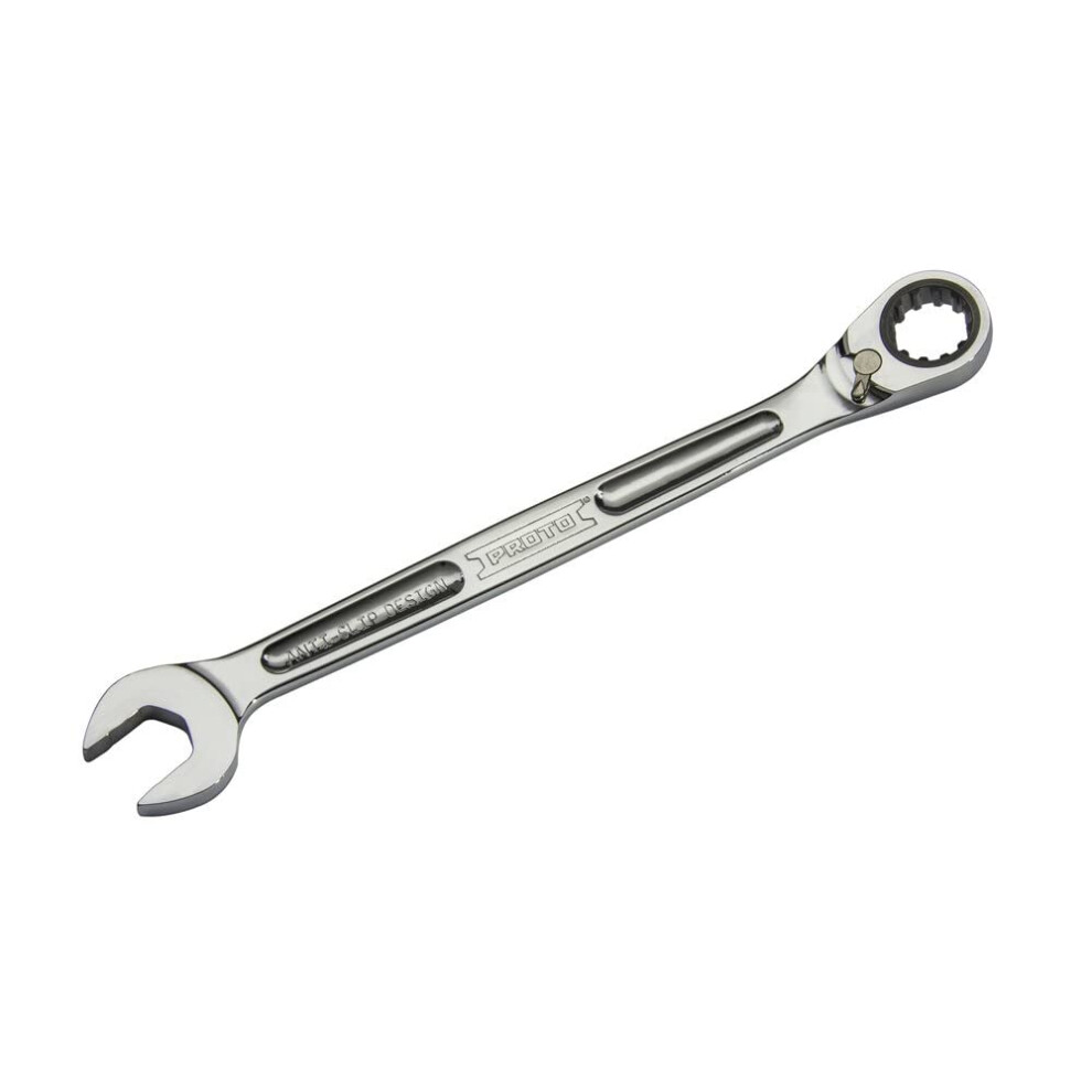 Proto Stanley JSCV18T Full Polish Comb. Reversible Ratchet Wrench 9/16""- 12pt.