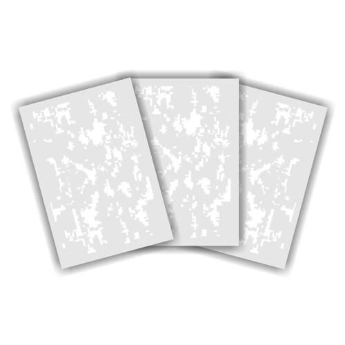 Redleg Camo Dig3 12 """" Digital Camo 3 -stykke stencilkit