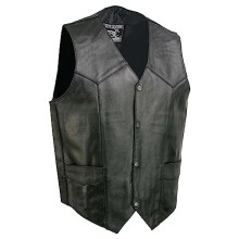 Evenemangslder EL5310 Svart motorcykelldervst fr mn - Ridningsklubb Vuxen motorcykelvstar - 5x -stort