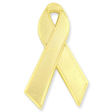 Pinmart Awareness Emalj Lapel Pin - Guldplterad guldbandstift - Frebyggande av barncancer