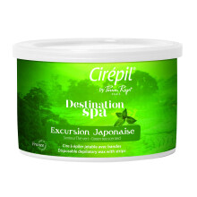 Cirepil - Destination SPA Excursion Japonaise - Pot de cire 400 g - Parfum th    vert - Texture gel fine - Id   al pour les grandes surfaces et tous