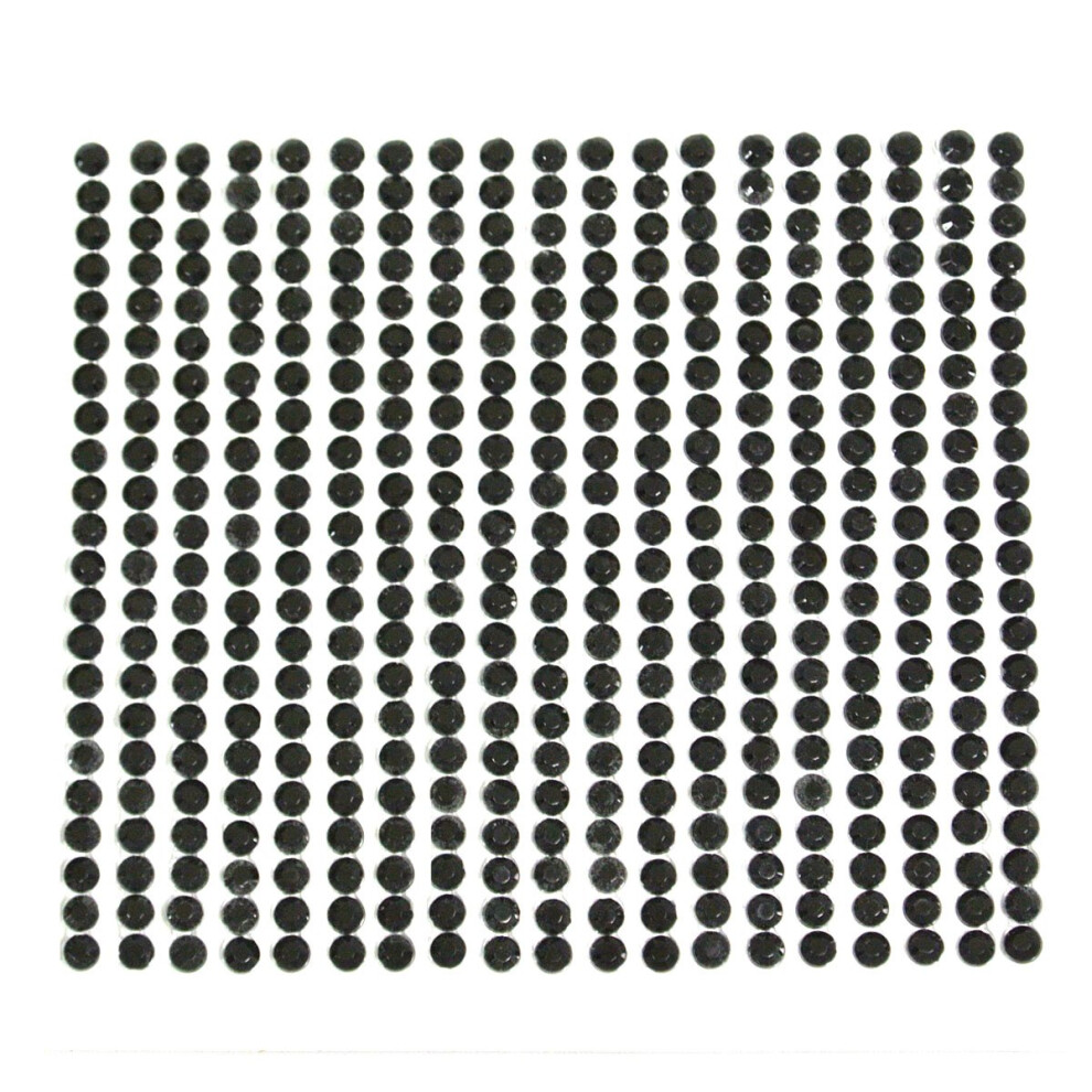 AllyDrew 4mm Crystal Diamond Sticker Zelfklevende Strass 846st (Zwart)