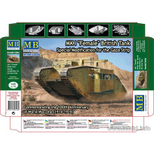 Modelos de caixas mestras WWI MK I Modifica      o especial do tanque brit   nico para a faixa de Gaza (escala 1/72)