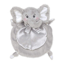 Bearington Baby Wee Spout, 20 x 18 cm Grå Elefant Gosedjur, Djurtema Barnrum, Filt för Spädbarn