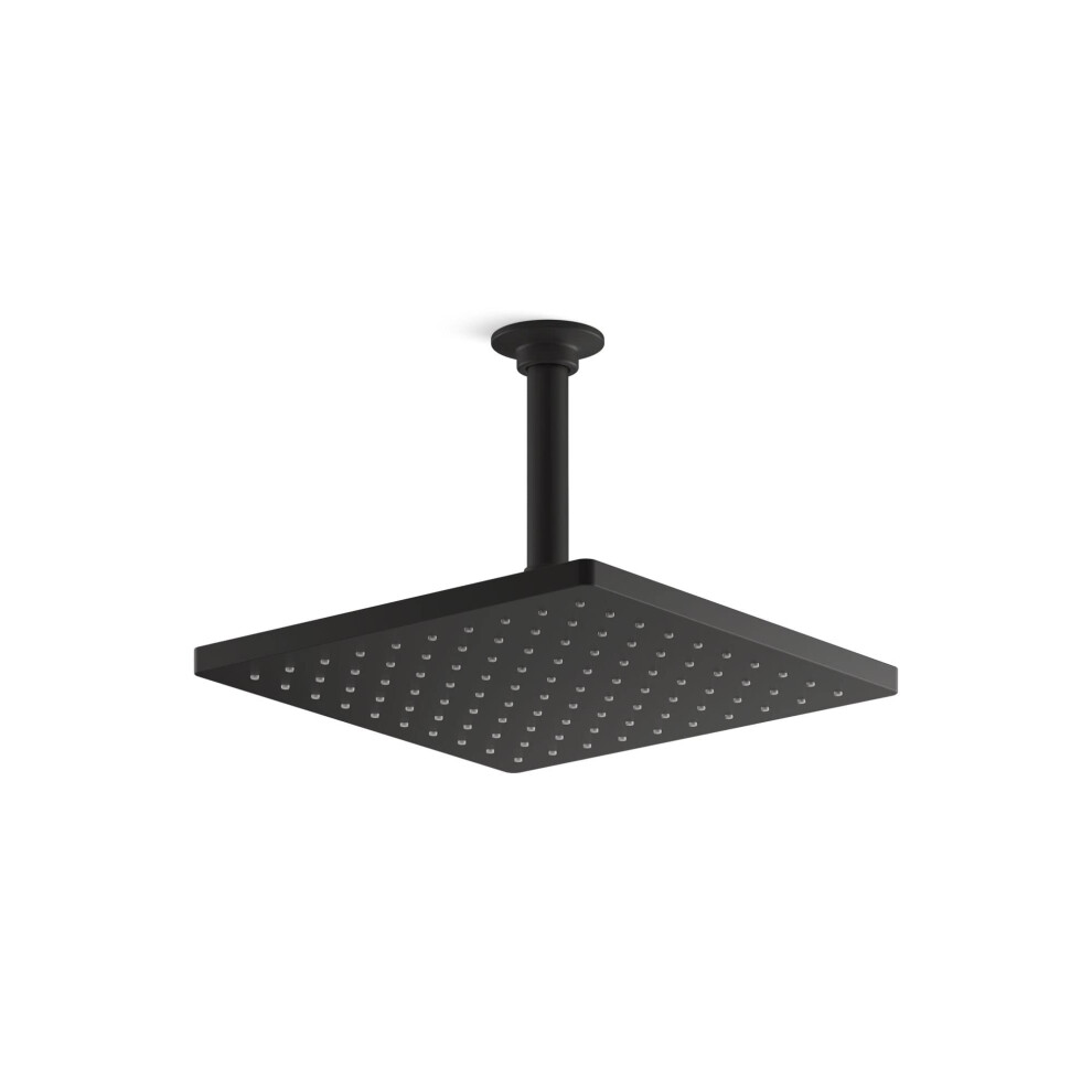 Photos - Shower System KOHLER 26149-BL Honesty Square 10"" Single-Function RAIN HEAD Full Coverage Spray SHOWERHEAD with Easy-to-clean Surface Matt