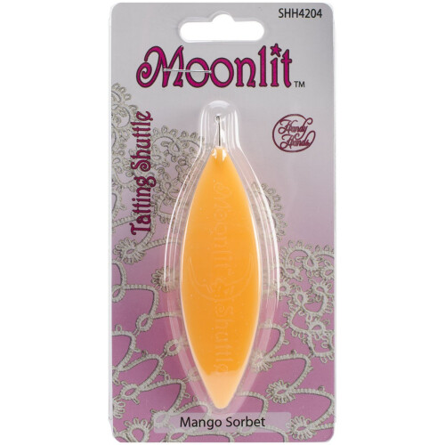 Handy Hands Moonlit Tatting Shuttle with Hook  Mango Sorbet
