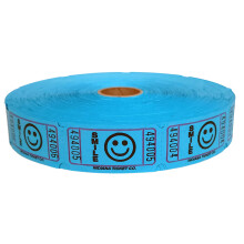 Indiana Ticket CO. 2 000 Blue Smile Single Roll billetter Premium kvalitet billetter til begivenheder Carnivals Door Prizes Drinks og mere (2 000