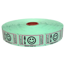Indiana Ticket CO 2 000 Green Smile Einzelrollentickets Premium-Qualit tstickets Tickets f r Veranstaltungen Karnevals-T rpreise D