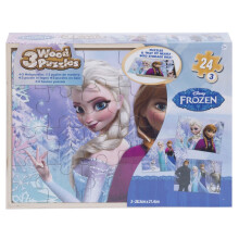 Frozen Disney 5 houten puzzels in houten opbergdoos (stijlen vari   ren)