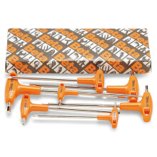 Juego de 11 llaves hexagonales con mango en T de alto torque Beta 96T de 2 mm a 10 mm