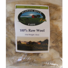 Flowing River Farm - Ruwe Schapenwol - 12oz