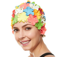 Beemo Floral Petal Badekappe fr Damen, mehrfarbig