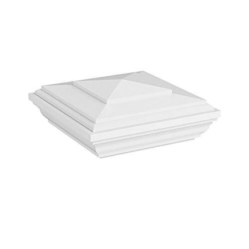 YardSmart 73012500 Νέος Αγγλικός Κεφαλή με Κόλλα Βινυλίου Ράγες, 4" x 4", Λευκό