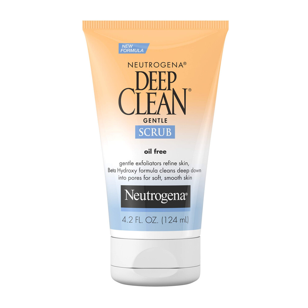 Neutrogena Deep Clean Gentle Daily Facial Scrub, Oil-Free Cleanser, 4.2 Fl. Oz