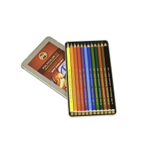 Koh-I-Noor Polycolor Σετ Μολυβιών, 12 Χρωματιστά Μολύβια σε Τενεκεδάκι, 1 Κάθε (FA3816.12)