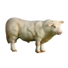 Little Buster Toys Χαρακτηριστικός Ταύρος Charolais - Ρεαλιστικός Ταύρος, Κλίμακα 1/16