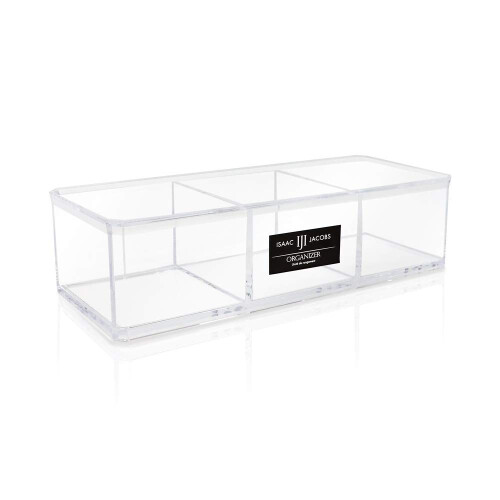 Marc Jacobs Isaac Jacobs Διαφανής Ακρυλικός Οργανωτής 3 Τμημάτων για Γραφείο, Μπάνιο, Κουζίνα