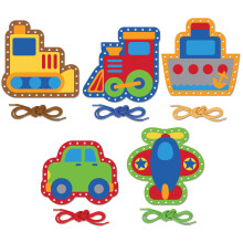 Stephen Joseph Lacing Cards Transportation