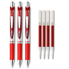 Pentel EnerGel Deluxe RTX Liquid Gel Ink Pen Set Kit Pack of 3 with 4