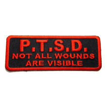 P.T.S.D. Inte alla sr r synliga veteraner broderade patch jrn Sew PWPM5053