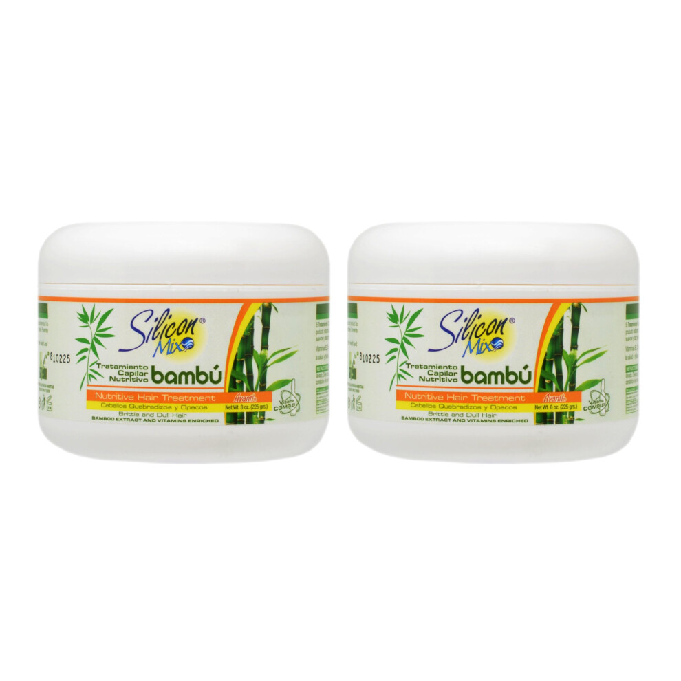 Miscela D'oro Silicon Mix Bambu Hair Treatment 8Oz """"Pack Of 2"""" By Silicon Mix
