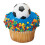 Inele Cupcake cu mingea de fotbal 3D 3D 1
