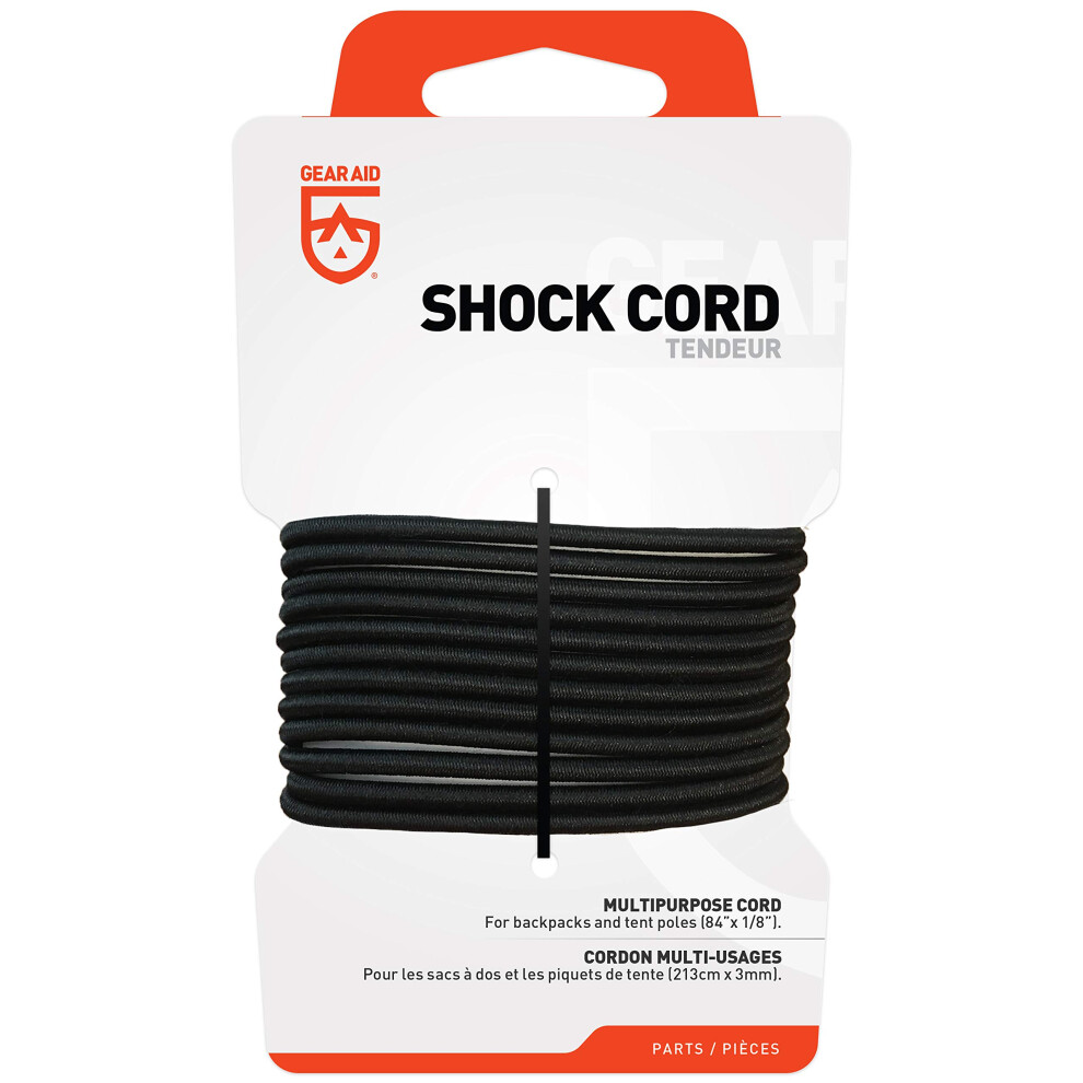 GEAR AID Elastic Shock Cord for Tent Poles and Jackets  Black  84 x 1/-image-OPC-PFKM9DW-NEW