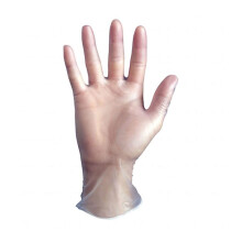Showa 2005pf Clear Vinyl Powder-Free Disly Safety Glove 3 mil tyk 9,5 """" Længde stor (1 kasse)