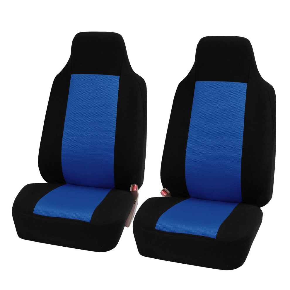 Fh Group Car Seat Covers Front Set Cloth - Car Seat Covers For Bu Blue 786434416920