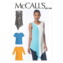 McCall's Patterns M7196 Misses' Tops and Tunics Sewing Template  E5 (14-16-18-20-22)