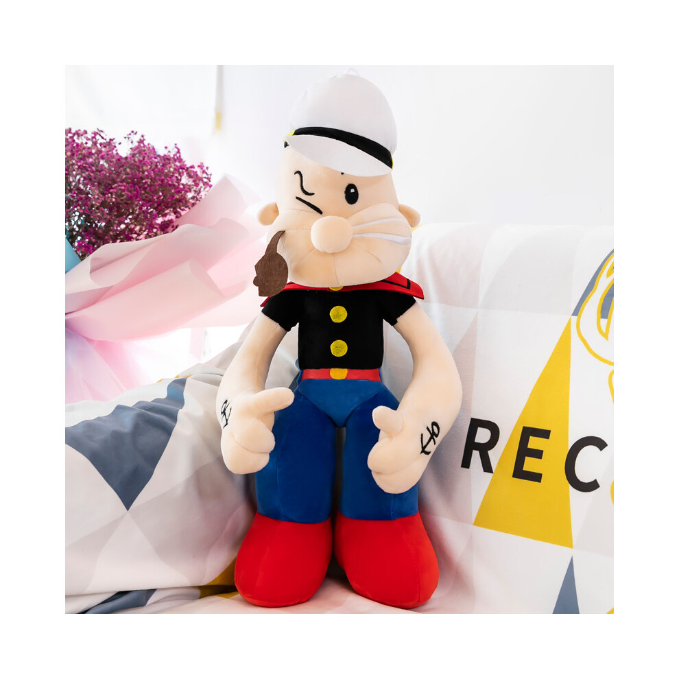 (50cm) Popeye The Sailor Plush Toy Cute Cartoon Funny Boy Children Holiday Doll Gift