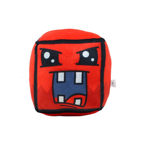 (Four Tooth) Dash Geometry Game Character Plush Cushion Stuffed Toy Gift Block Expression