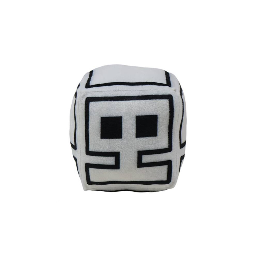 ( Skull) Dash Geometry Game Character Plush Cushion Stuffed Toy Gift Block Expression White