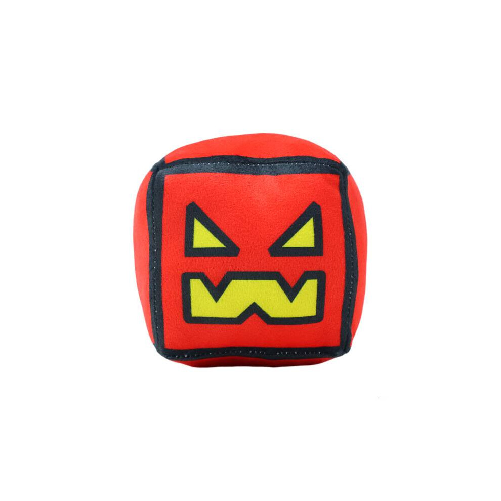 ( Demon) Dash Geometry Game Character Plush Cushion Stuffed Toy Gift Block Expression Red