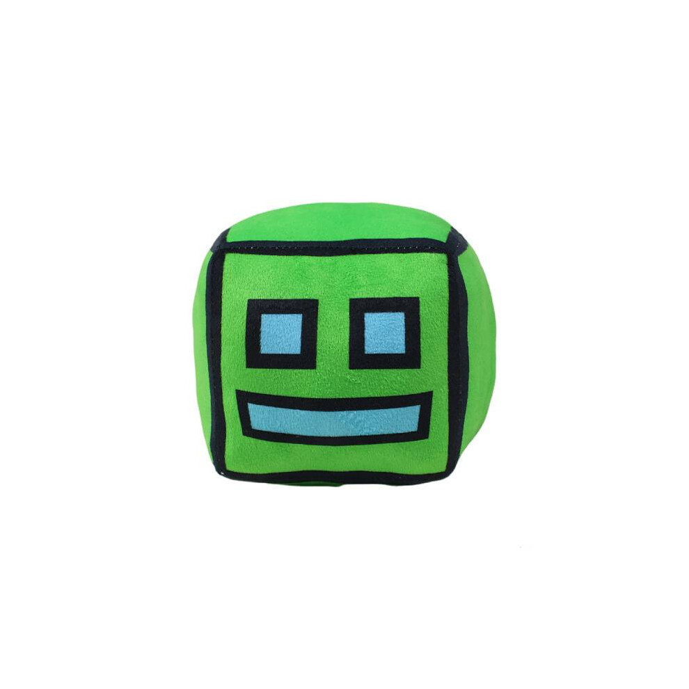 ( Standard) Dash Geometry Game Character Plush Cushion Stuffed Toy Gift Block Expression Green