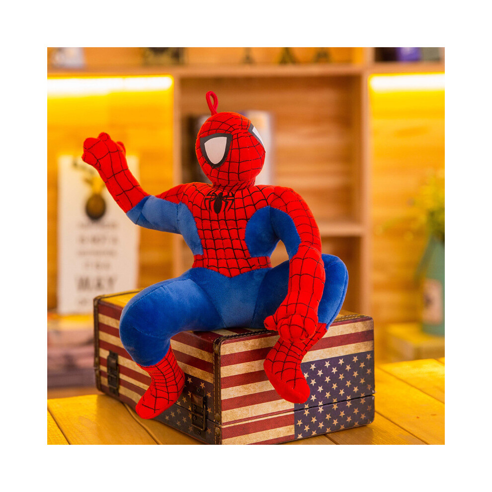 (Sitting SpiderMan, 45cm) Captain Avengers Hulk America Batman Plush Toy Doll Gift