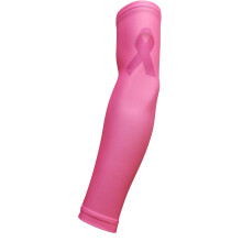 Sports Farm NOVIT   ! Manicotto a compressione traspirante per il braccio (nastro rosa per il cancro al seno grande)