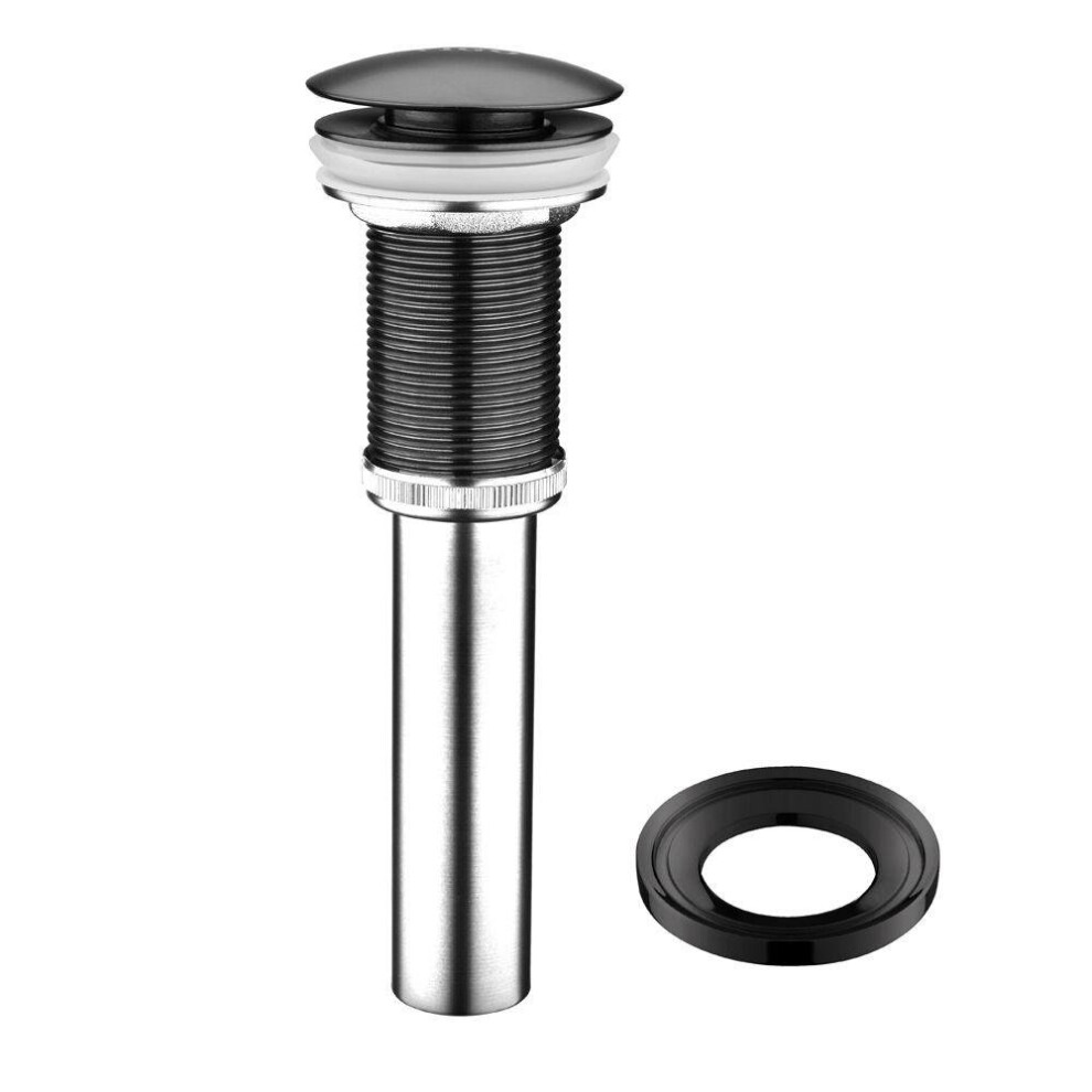 Vigo Vessel Bathroom Sink Pop-Up Drain And Mounting Ring Without Overflow In Matte Black - Vg07000mb 849922008134