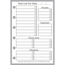 Tagesplaner-Einlage im Taschenformat, Gre und Lochung fr Taschennotizbuch (8,3 x 11,9 cm).