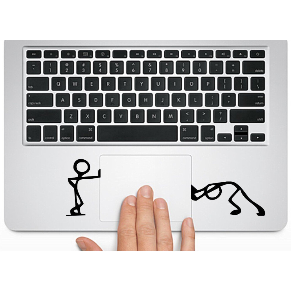 Cute Cartoon -Pushing And Standing Silhouette - Macbook Trackpad-Laptop.g1-A24 793879238406